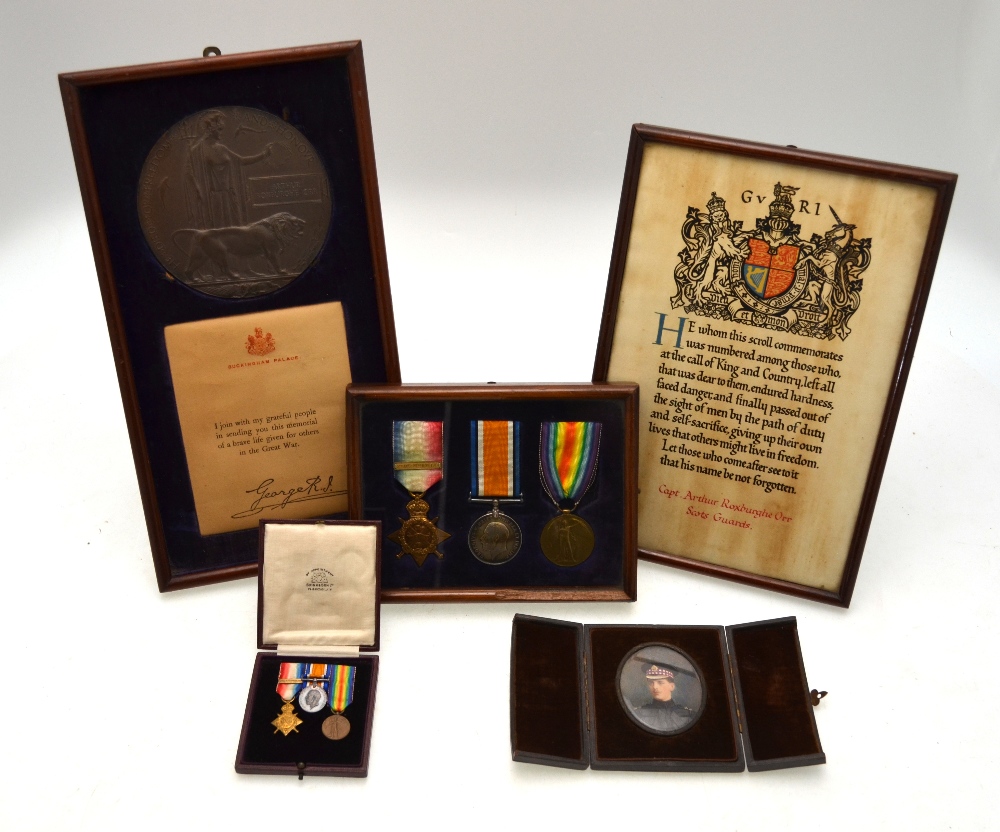 A rare WWI casualty trio and memorial plaque to Captain Arthur Roxburghe Orr, - Image 10 of 10