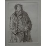 Neale Worley (b 1962) - 'A pause for thought', limited edition etching 12/30,