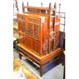 An early 20th century Chinese softwood dowry chest,
