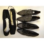 A pair of Victorian black leather lady's shoes , Loake, Marmion Road, Portsmouth,