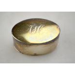 A George III silver oval nutmeg grater with hinged top and base, Thomas Phipps & Edward Robinson II,