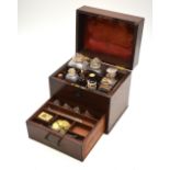 A George III mahogany apothecary box,