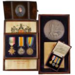 A rare WWI casualty trio and memorial plaque to Captain Arthur Roxburghe Orr,