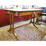 A 19th century ormolu mounted and inlaid burr walnut writing table,