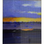 Charles Sutton - 'Evening Light, Grey and gold, Poole', acrylic, signed with initials lower right,