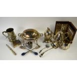 A quantity of Victorian and later electroplated tableware,