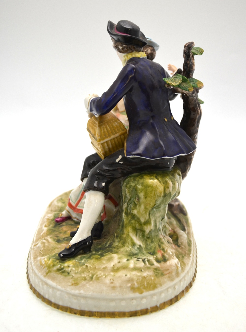 A continental porcelain figural group of - Image 6 of 6