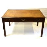 A 19th century mahogany library table,