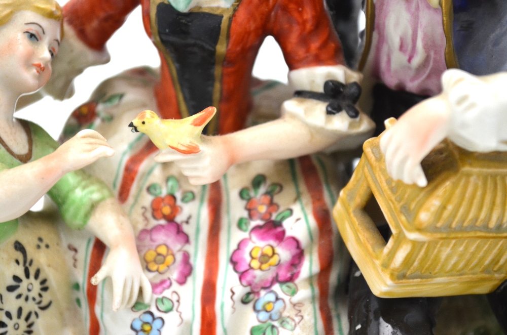 A continental porcelain figural group of - Image 5 of 6