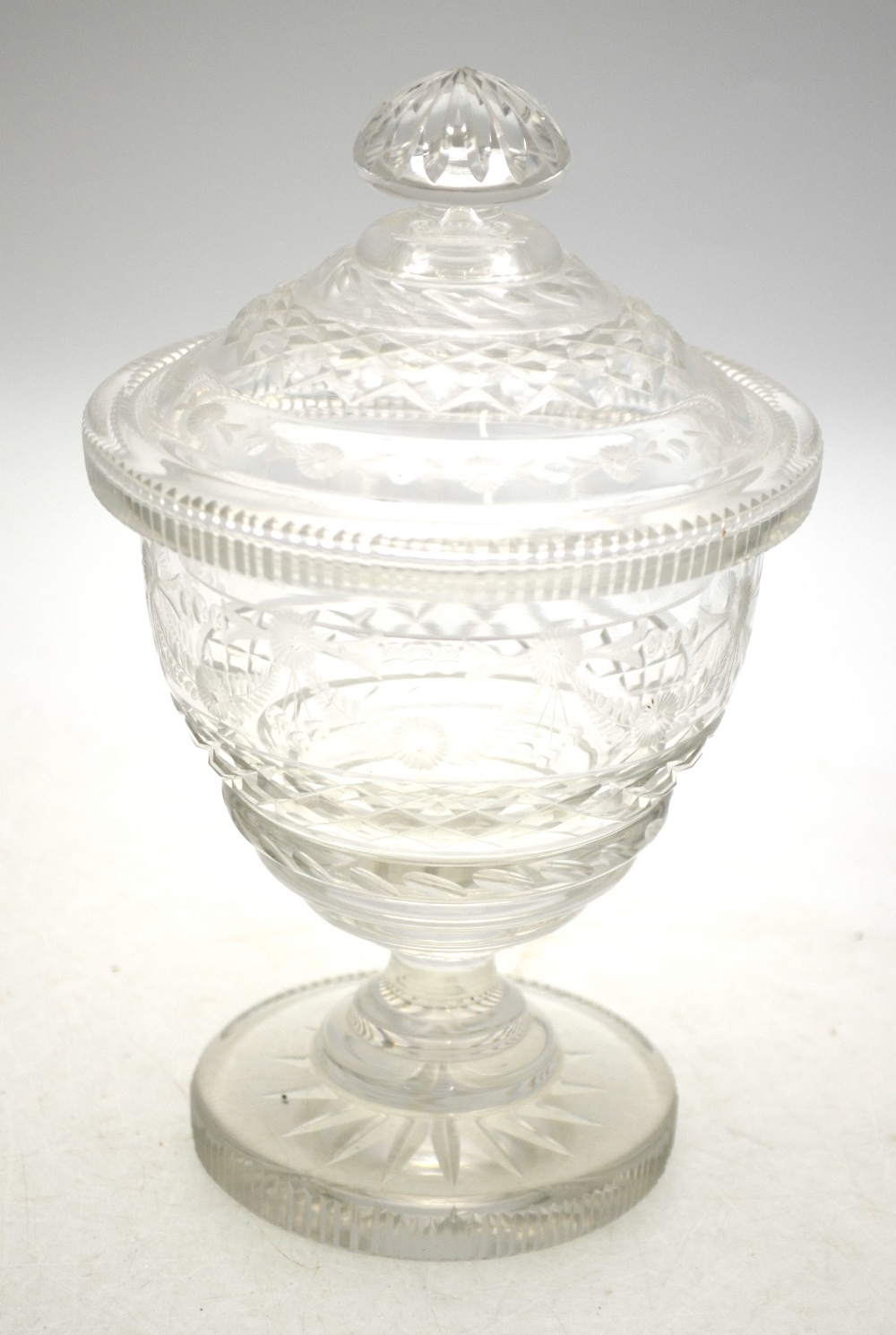 A 19th century cut glass bonboniere and