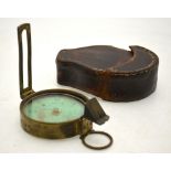 A 19th century brass bearing compass by