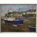 John Carpenter - Cornish harbour scene,