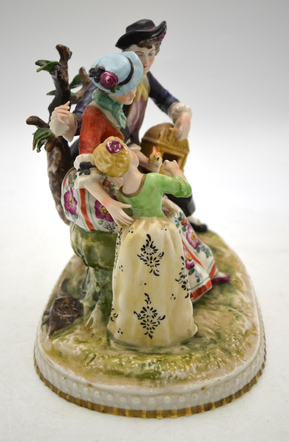 A continental porcelain figural group of - Image 3 of 6