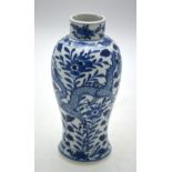 A Chinese Blue and white baluster vase d