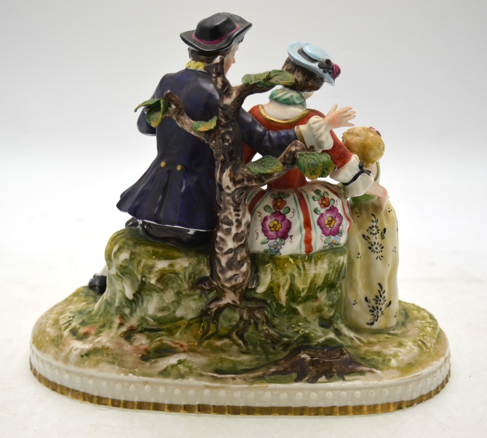 A continental porcelain figural group of - Image 2 of 6