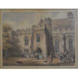 Two 19th century hand-coloured engravings after Nash - 'Penshurst Kent' and 'Drawing Room Haddon