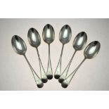 A set of six silver OEP dessert spoons, Elkington & Co., Birmingham 1911, 10.