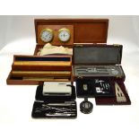 A World War II teak cased set no 1 of boxwood rulers and scales with 1940 War Department arrow,