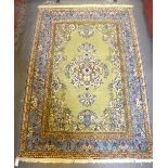 AMENDED SIZE A Tabriz rug, green ground, 1.54 x 1.