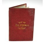 J H Colton & Co, a folding pocket-map of California, pub 1856,