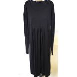 An Ischiko black jersey evening dress with draped bodice, size 10,