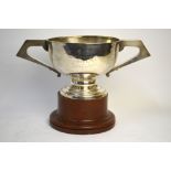 A large silver two-handled trophy cup, 'Hants County Golf Meeting 1914 Championship Cup',