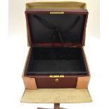 A Victorian embossed burgundy morocco leather dispatch-box with flush brass handle,