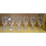 AMENDMENT - A set of one dozen Baccarat Provence Burgundy wine glasses with bell-shaped bowls,