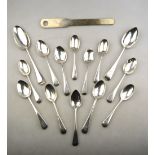 A George II shell-back table spoon, Richard Gosling, London 1740, to/w a George III dessert spoon,