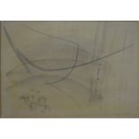 John Wells (1907-2000) - '81/10D' abstract study, drawing, signed,