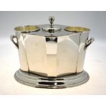 An electroplated two-bottle wine cooler,