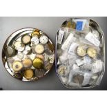 A large quantity of pocket watches and wristwatches, movements, cases, etc.