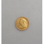 A Victorian gold sovereign dated 1896