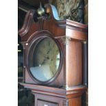 John Whitham, Sheffield, a late 18th century flame mahogany eight day longcase clock,