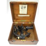 A World War II German naval sextant by C Plath, Hamburg, Kreigsmarine no 7695,