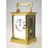 A French Grande Sonnerie repeating carriage clock with brass case,