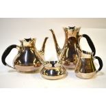 A 1950s electroplated Danish Cohr design four-piece tea/coffee service Condition Report