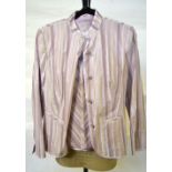 An Almia brown/black silk effect jacket, size 10,