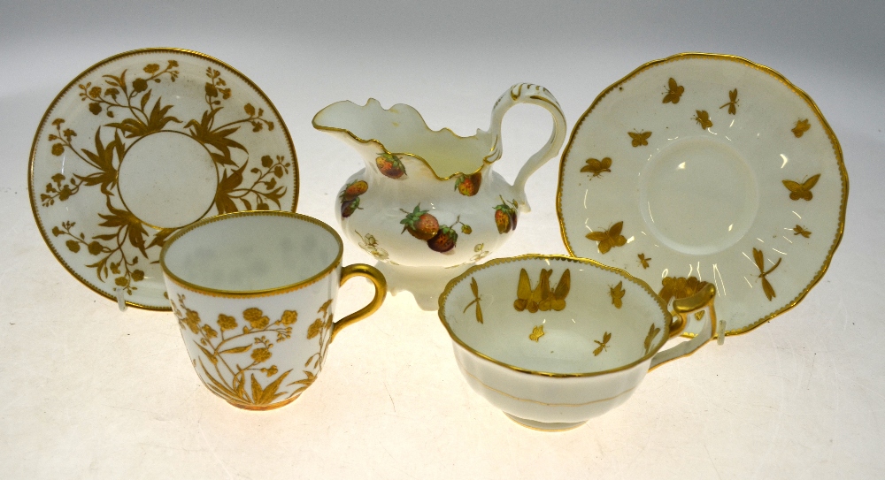 Cauldon late 19th century tea wares including: 'Tea for two' decorated with yellow roses & - Image 6 of 8