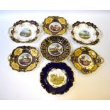 Assorted 19th century dessert and tea wares,