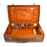 A Drew & Sons of Piccadilly leather suitcase,