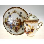 A 19th century Meissen chocolate cup,