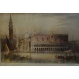James Alphege Brewer - 'Venice', etching in colours, pencil signed to right hand margin, 38 x 58.