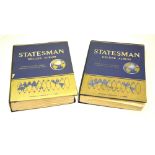 Two Statesman Deluxe stamp albums containing World stamps including imperf US,