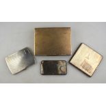 Two engine-turned cigarette cases, London 1936/Birmingham 1945,