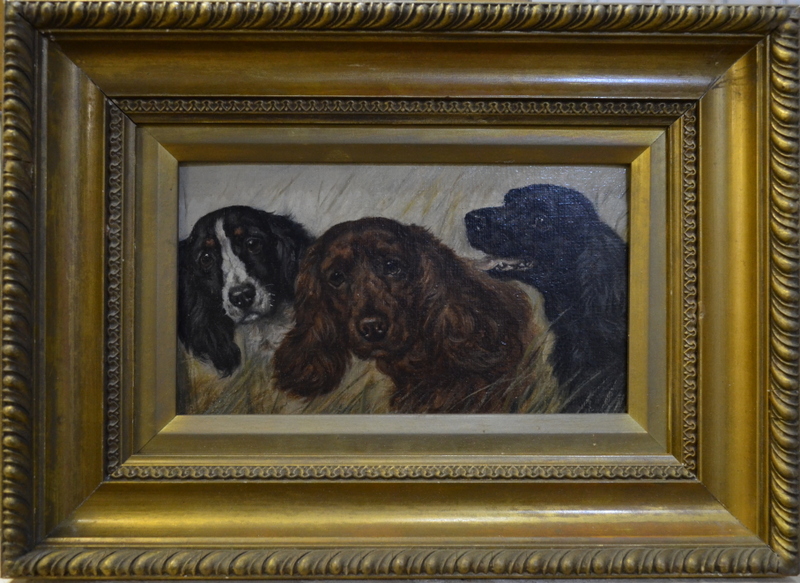 Manner of Wardle - A trio of spaniels, oil on board, - Image 2 of 4