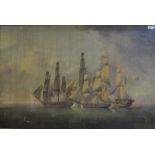 A Mead attrib - A pair of early 19th century naval engagement scenes - 'Action off St Malo',
