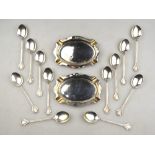 A set of twelve silver Art Deco coffee spoons, Goldsmiths & Silversmiths, Birmingham 1934,