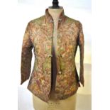 A Chinese jacket worked in metallised thread (bullion-work),