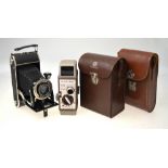 A Voightlander Bessa Compur folding camera with Anastigmat Skopar 1:4,5 f=10,5 cm lens,